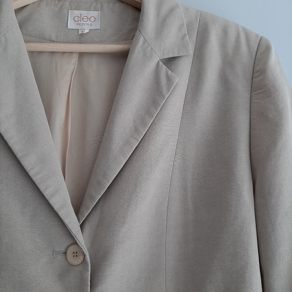 ๐4 for $20๐ CLEO Blazer Jacket Button Down Classic Cream Sz 16 P *Damaged* - Picture 4 of 12